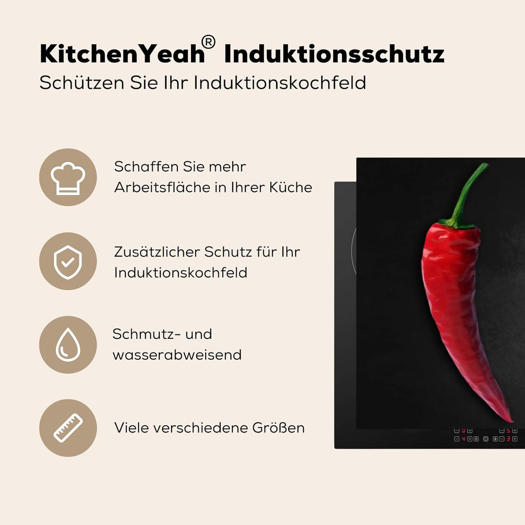 KitchenYeah© Herdabdeckplatte Einteilig Küche Herdabdeckung Ceranfeld Kochfeld Abdeckung Induktionsk