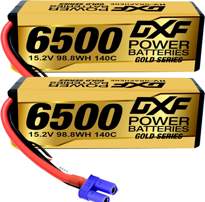 DXF Hochvolt, 4S, 6500mAh, 15,2 V, 140C, Hardcase mit EC5 Spina per 1:8 Scala RC Auto, Multi-Rotor,
