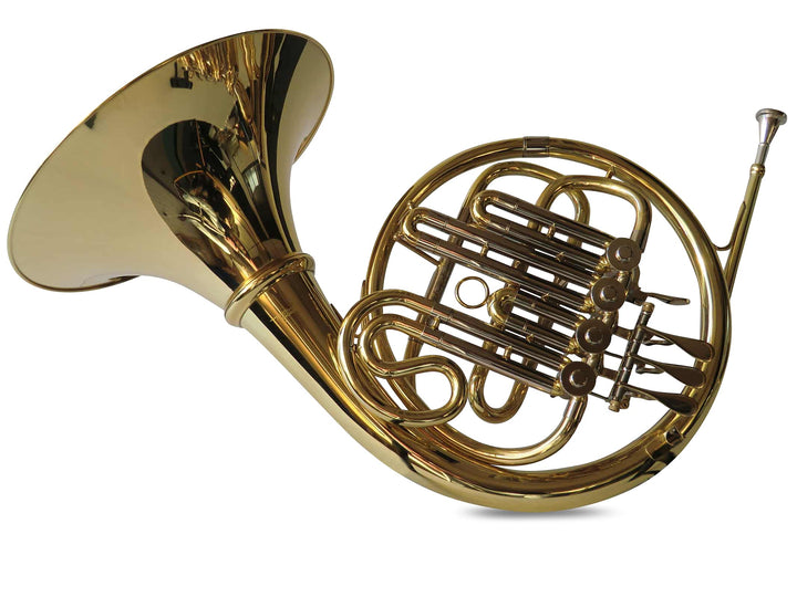 SYMPHONIE WESTERWALD Waldhorn/French Horn in Bb, Gold/Silber, inkl. Luxus-Hartschalenkoffer und Wald