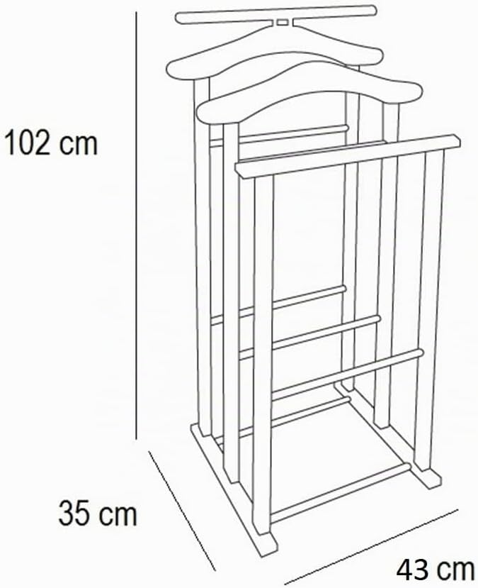 Arredamenti Italia Herrendiener für Schlafzimmer Maxi, Holz - 3fach-Träger - Farbe: Weiss AR-It il C