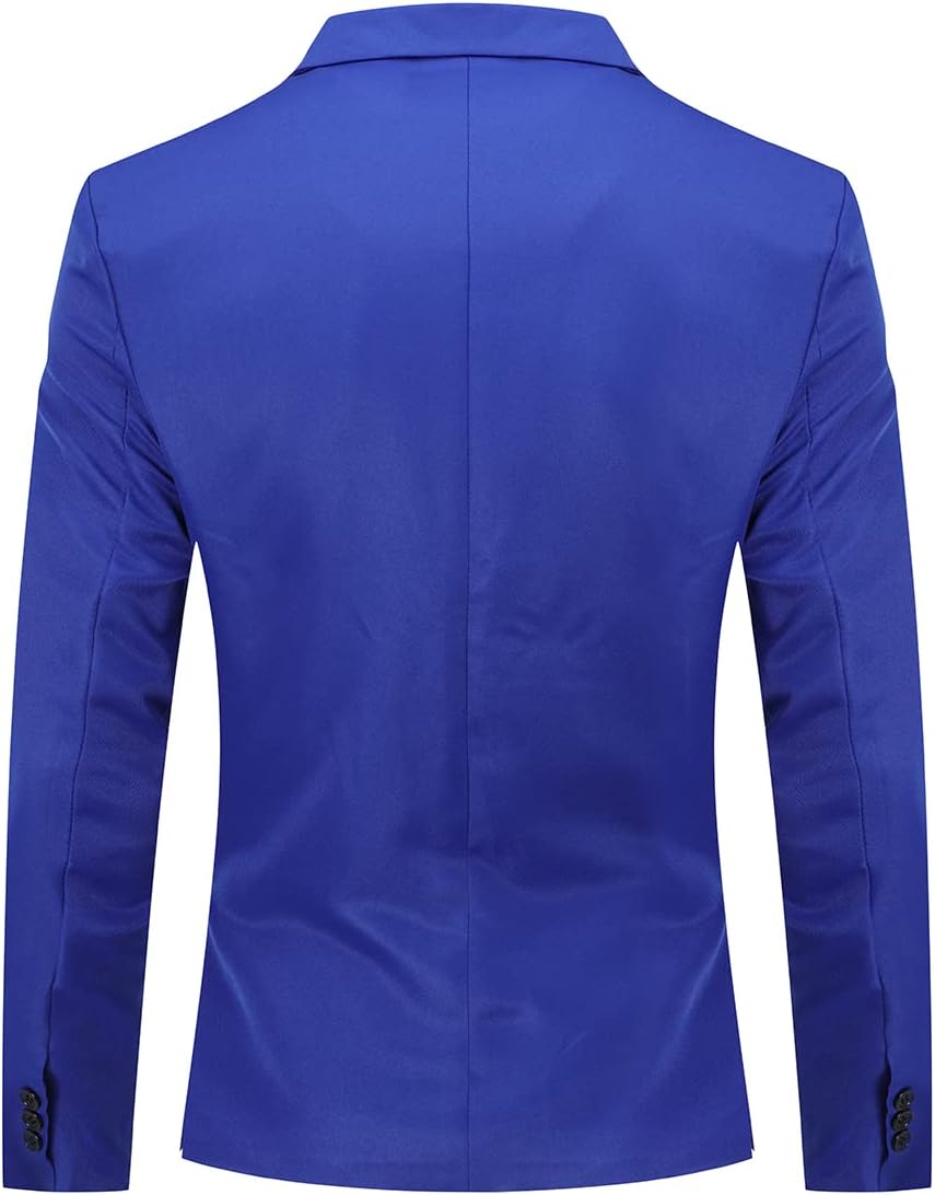 YOUTHUP Herren Sportlich Sakko Freizeit Leicht Anzugjacke Regular Fit Blazer Jacke XL Dunkel Blau, X