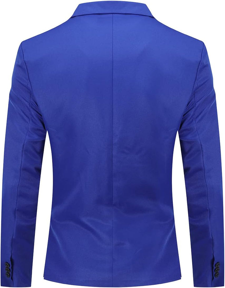 YOUTHUP Herren Sportlich Sakko Freizeit Leicht Anzugjacke Regular Fit Blazer Jacke XL Dunkel Blau, X