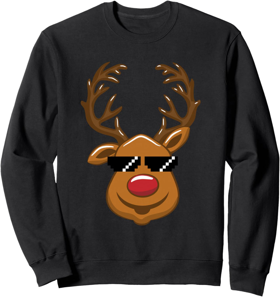 Lustiges Rentier Weihnachtsoutfit Familie Kinder Weihnachts Sweatshirt