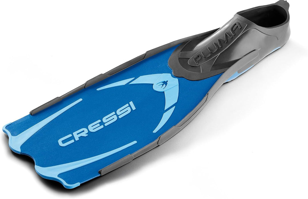 Cressi Pluma / Pluma Bag - Premium Flossen Set Blau/Hellblau 33W x 34L Single, Blau/Hellblau 33W x 3