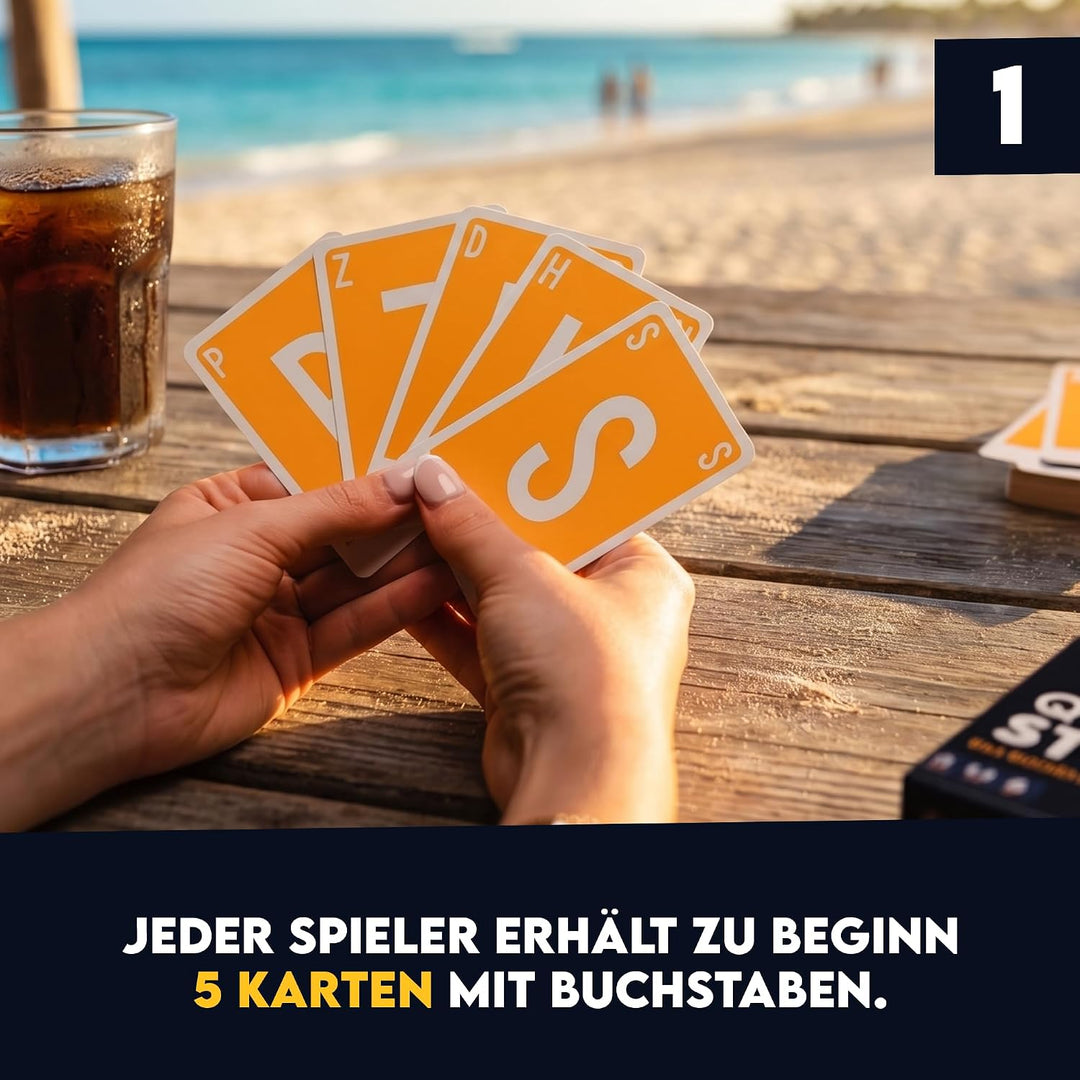 ATM Gaming Quickstop - Das Buchstaben-Duell - Kartenspiel für Jugendliche und Erwachsene - Schnell u