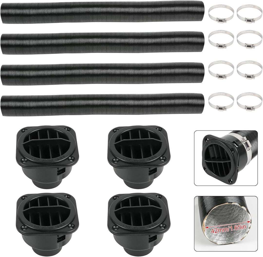 4 x 42 mm Auto Heizrohr Autoluftheizer Zubehör Warmluftauslass Entlüftungsschlauch Clips Set für Luf