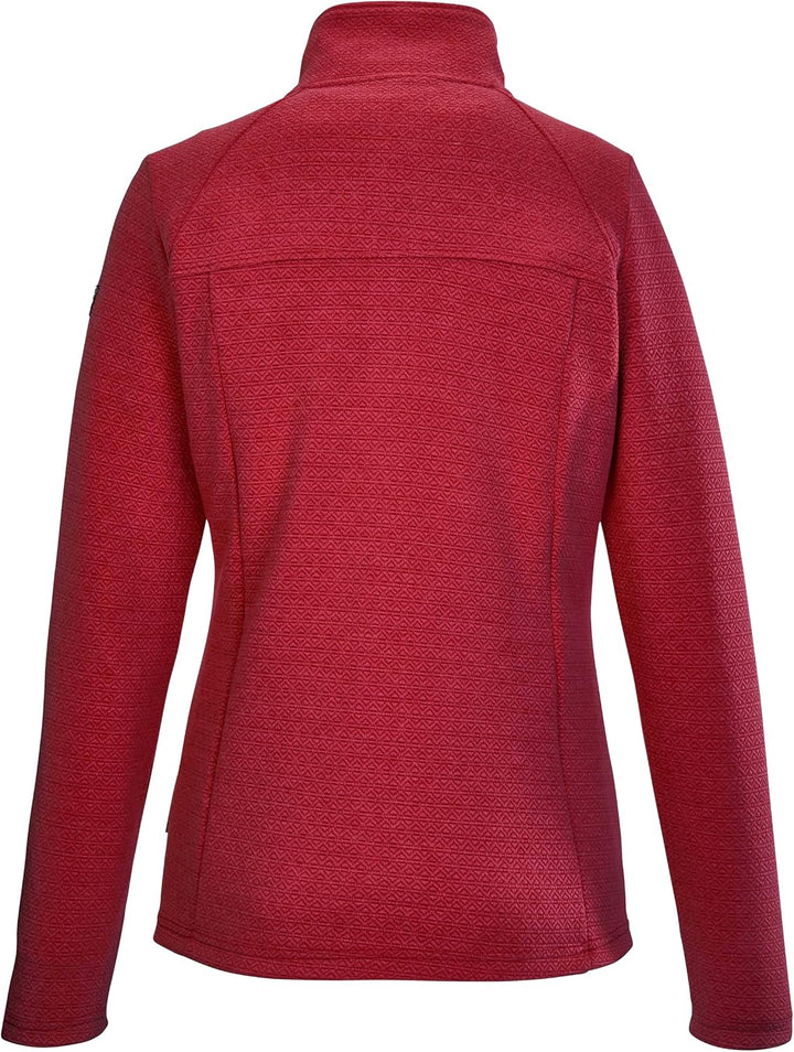 Killtec Damen Kos 102 Wmn Flx Jckt Stretchjacke mit Stehkragen/Fleecejacke 34 Rot, 34 Rot