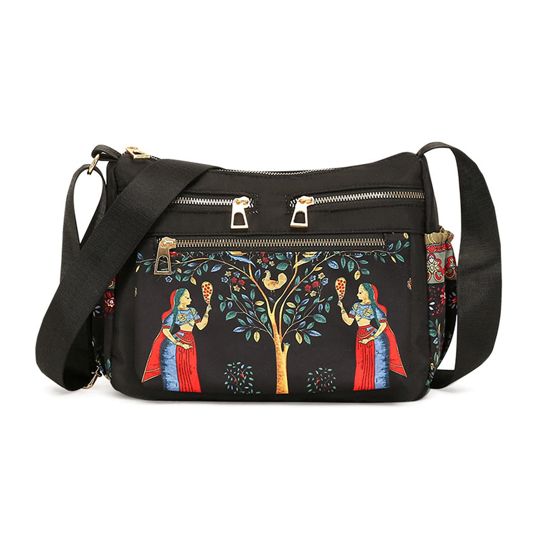 PORRASSO Damen Mode Umhängetasche Multi-Tasche Schultertasche Mädchen Nylon Handtasche für Reisen Ei