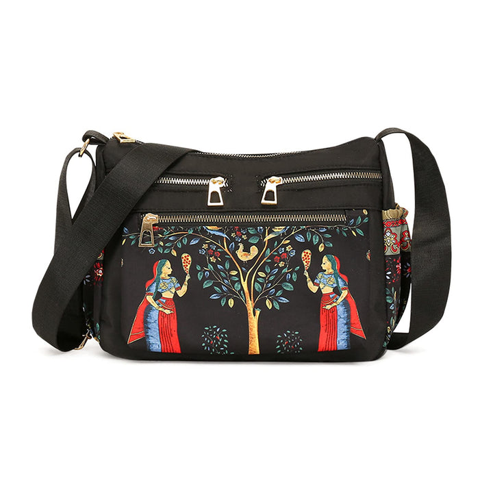 PORRASSO Damen Mode Umhängetasche Multi-Tasche Schultertasche Mädchen Nylon Handtasche für Reisen Ei