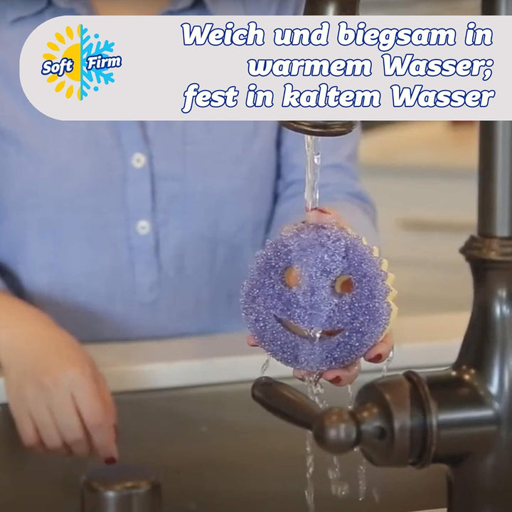 Scrub Daddy Scrub Mommy Putzschwamm, Topfreiniger Küchenschwämme, Putzmittel mit Texturveränderung,