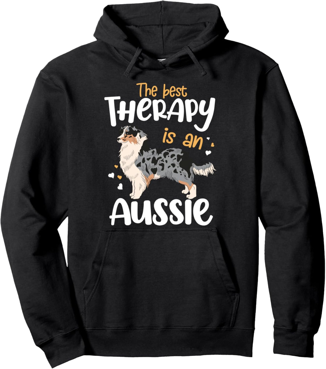 Die beste Therapie Aussie 2 Hund Mama Papa Lustig Pullover Hoodie