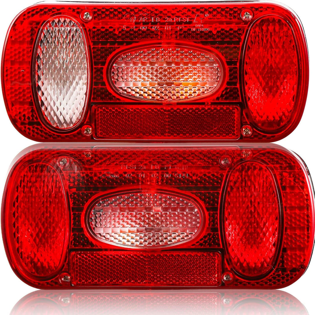 DARKGUARD Rückleuchten Satz Anhänger 12v,mit E4 Prüfzeichen,7Funktion 2pcs Halogen Rücklicht Anhänge