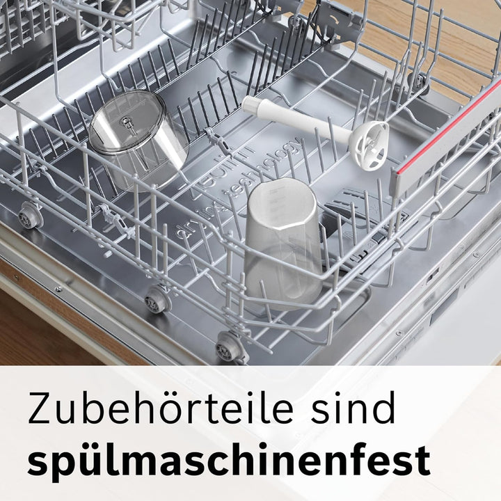 Bosch Stabmixer ErgoMixx MSM66020, Mixfuss, Mix- und Messbecher, 4-Klingen-Messer, ergonomisches Des