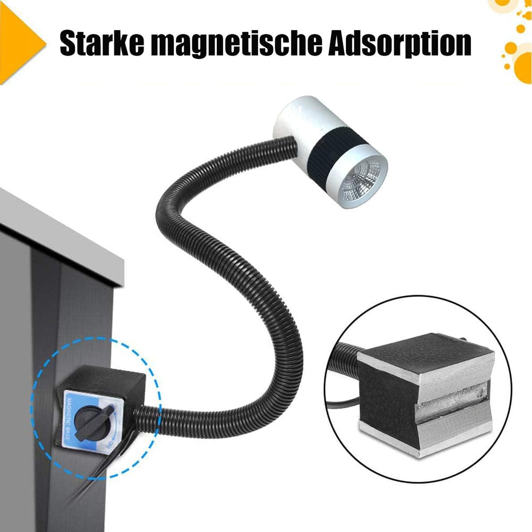 Drehmaschine Led Licht mit Magnetfuss - Maschinenlampe 12W 110V-220V 1500 Lumen Arbeitslicht mit Mag