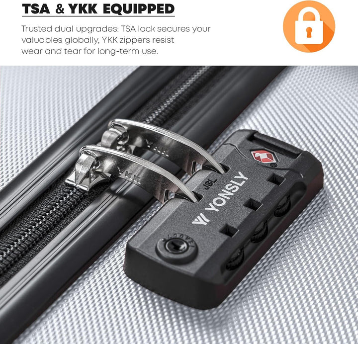 Premium Reisekoffer TSA-Schloss,YKK-Reissverschluss Hartschalen-Koffer Trolley Kabinenkoffer Rollkof