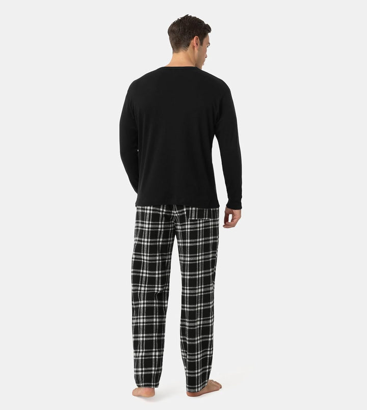 LAPASA Herren Pyjama-Set Schlafanzugset (Extra Warm Flecce Set M129, Wärmer Flanell Set M95, Warm Fl