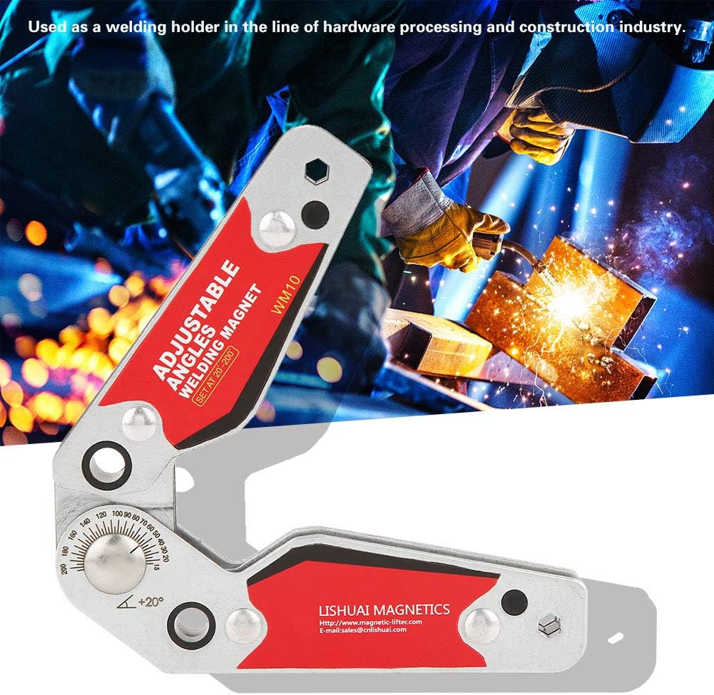 FTVOGUE Schweissmagnethalter, Einstellbare Winkel von 20 ° -200 ° Schweissen Starker Magnetschweissh