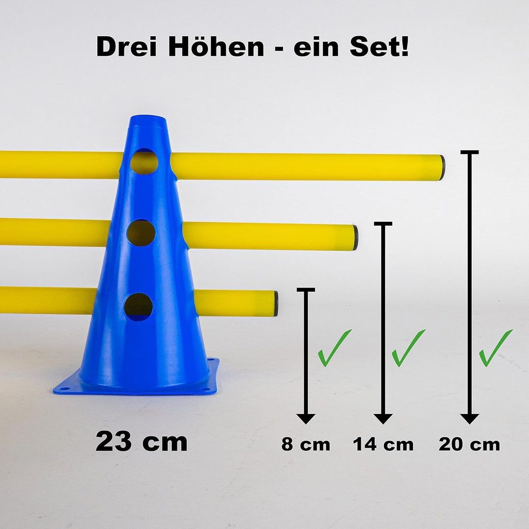HAEST - Steckhürdenset für Hobby Horsing, 15-teilig, Hindernisse für Hobby Horsing, Höhenverstellbar