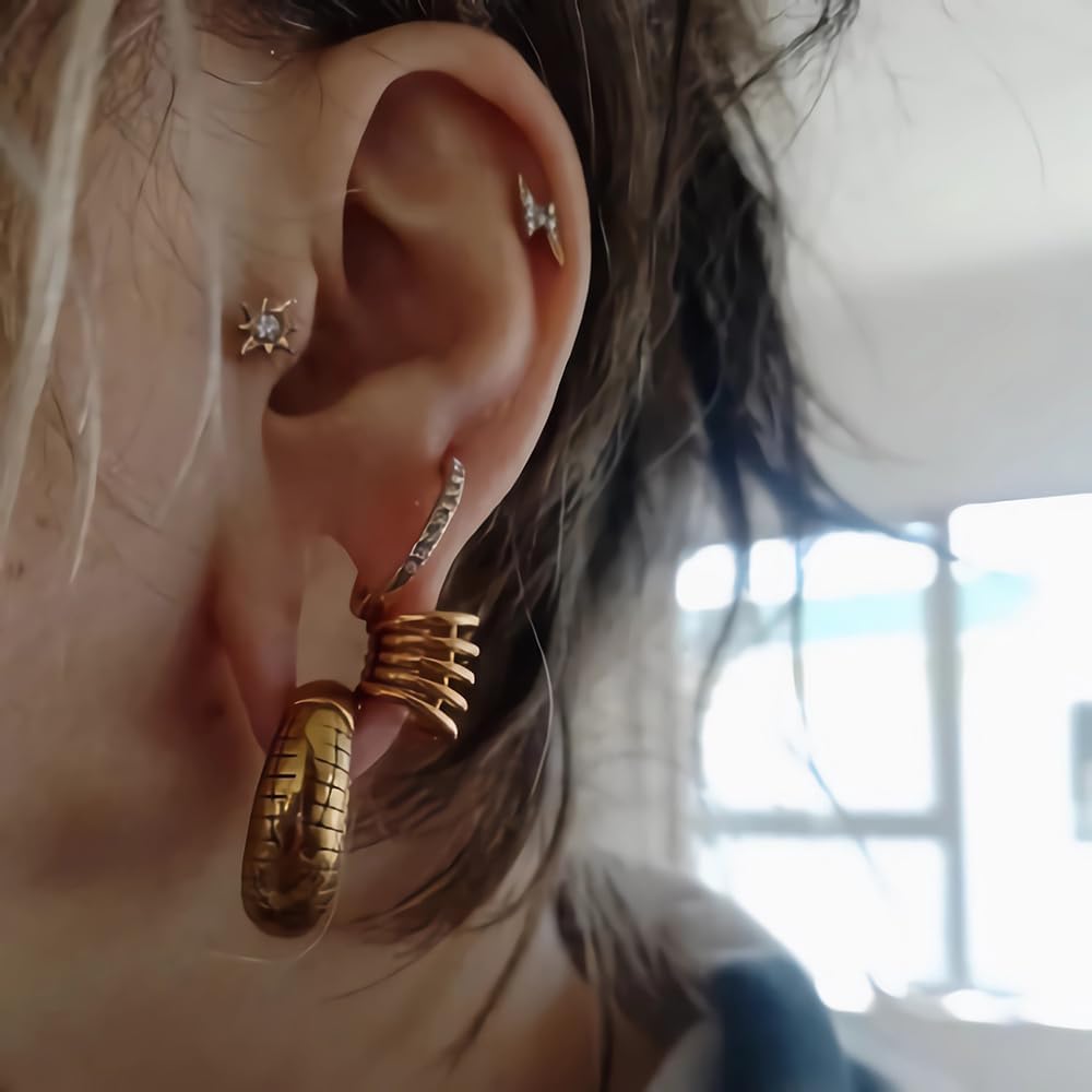 Ohr Gewichte Flesh Tunnel Plug Hangers Ringe Hoop Edelstahl für Gestreckte Expander Ohrpiercing 6mm