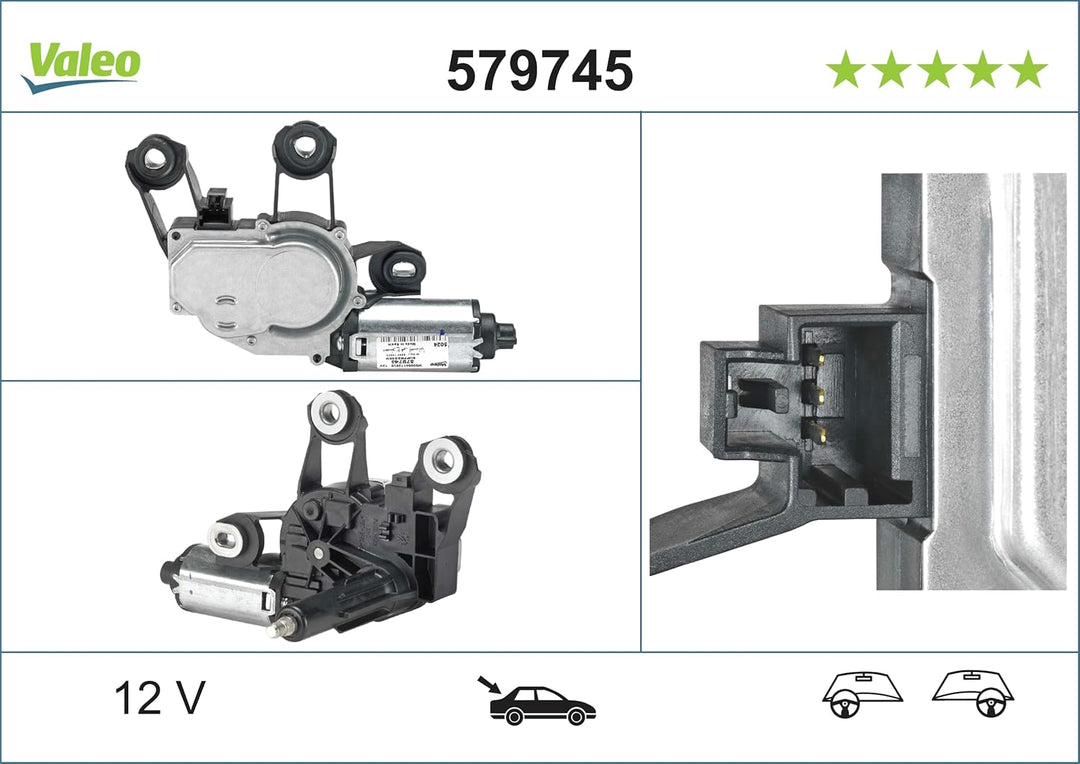 VALEO 579745 Wischermotor VALEO Heckwischermotor 579745 LAND ROVER FRELANDER II