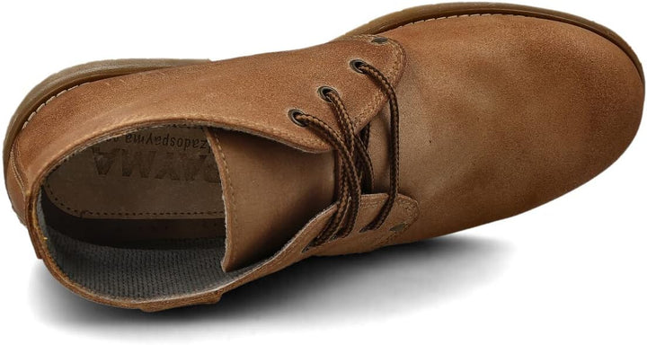 PAYMA - Rustikale Safari Leder und Nobuk Stiefel für Herren. Chukka Boot Schuhe Casual, Outdoor und
