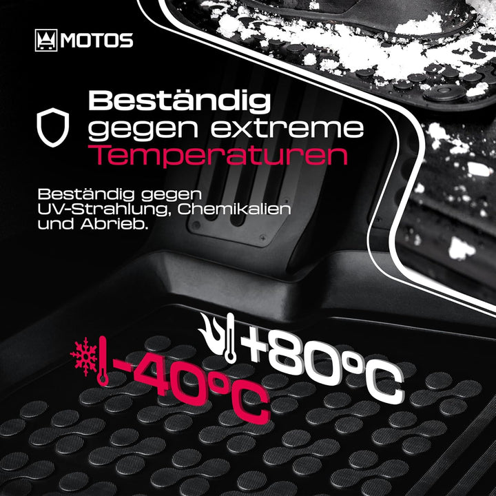 M MOTOS Gummimatten Auto Fussmatte passt für Hyundai i30 II 2012-2016 Verbessern Sie Ihren Reisekomf