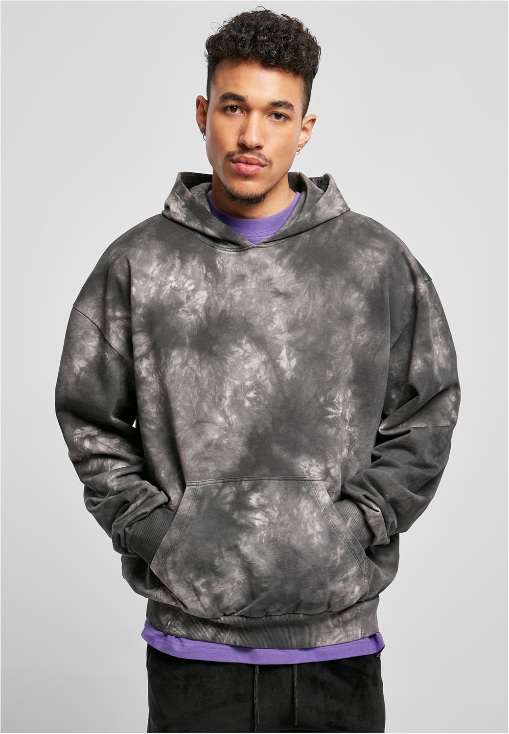 Urban Classics Herren Hoody Batik Kapuzenpullover mit weiter Oversized Passform, Kapuzensweatshirt m