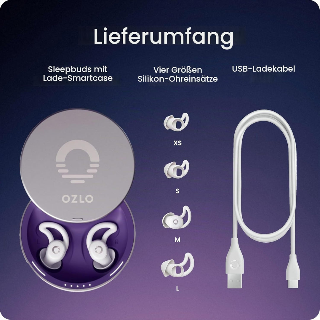 Ozlo Sleepbuds Sleep Headphones for Side Sleepers Sleep Earphones with Up to 10 Hours Bluetooth Stre