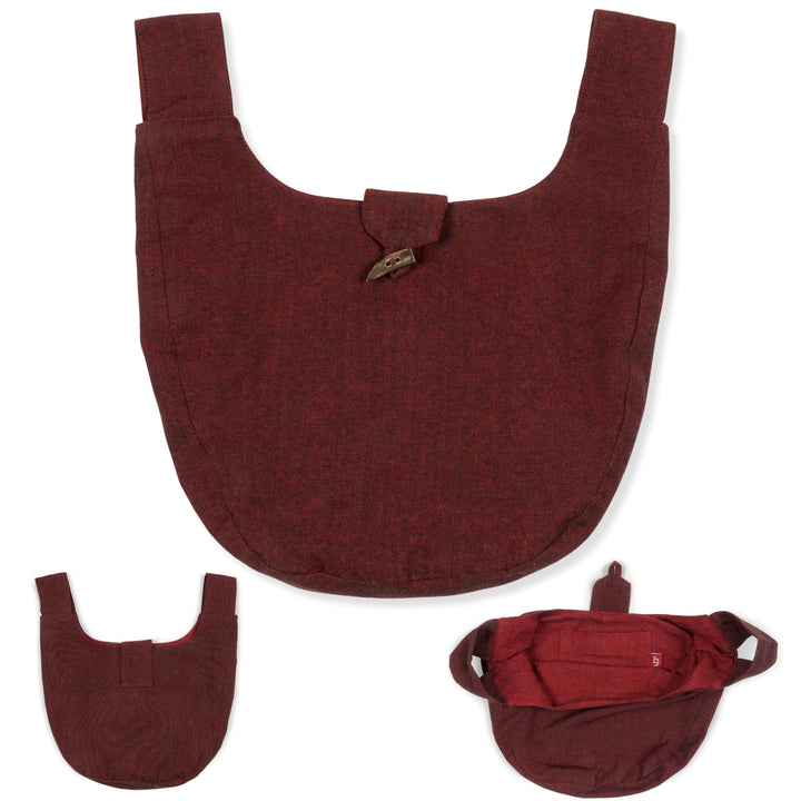 Mittelalter-Tasche Gürteltasche Baumwolle Modell: Egil Dunkelrot, Dunkelrot