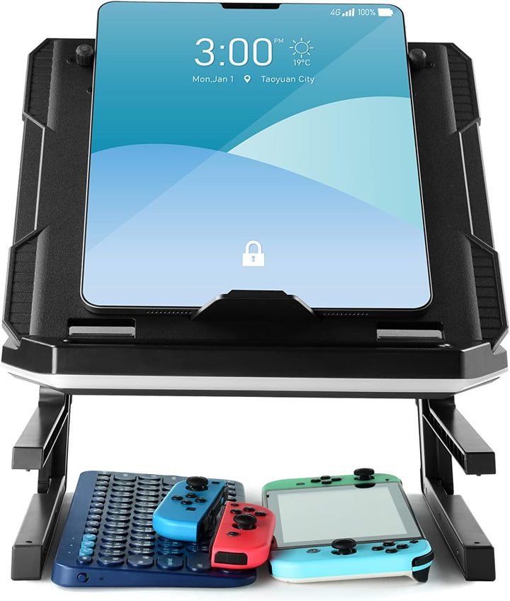 ENERMAX ELS001 Laptop-Monitor, ergonomisch, drehbar, 360 °, faltbar, bis zu 3 Geräte, max. Belastung