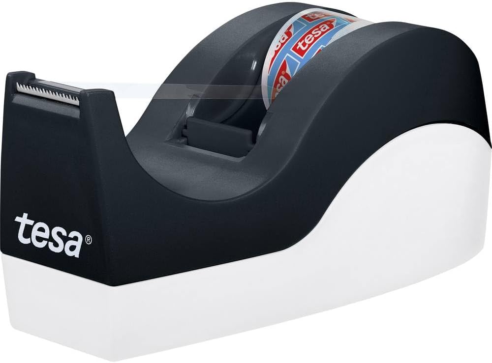 tesa Easy Cut Tischabroller ORCA - rutschfest, einfache Handhabung, sauberer Schnitt - mit 1 Rolle t