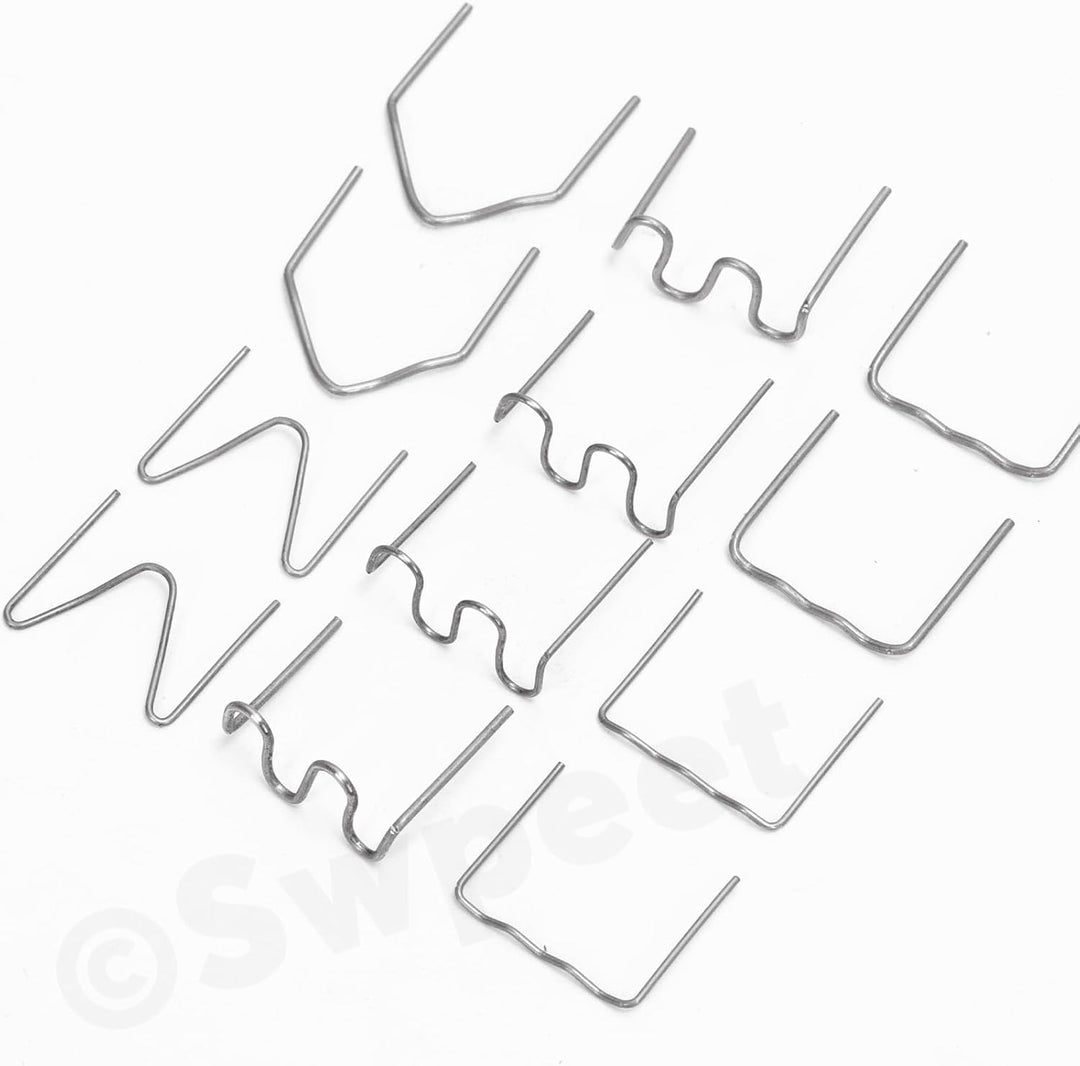 Swpeet 3000pcs 6 Arten 0,8mm / 0,6mm Kunststoff Schweissstapel Sortiment-Kit, Stampfer Schweissen Re