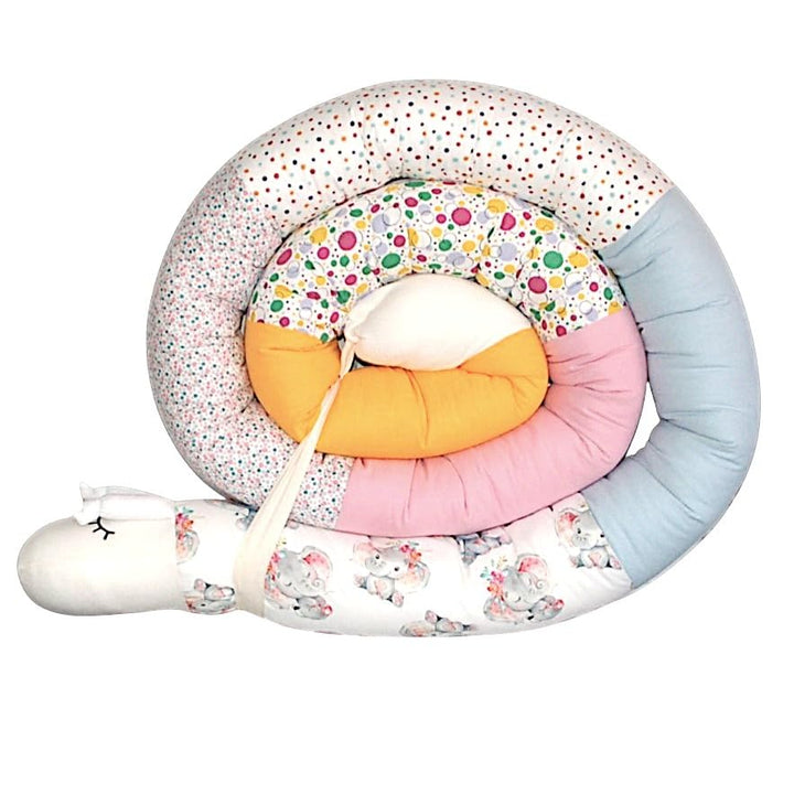 Generisch Bettschnecke, Bettschlange XXL (Motiv Elefant) Länge 250cm **personalisierbar*Seitenschläf
