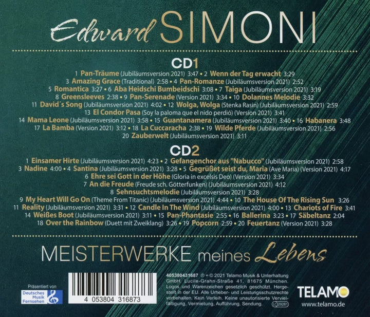 Meisterwerke Meines Lebens, Audio-CD
