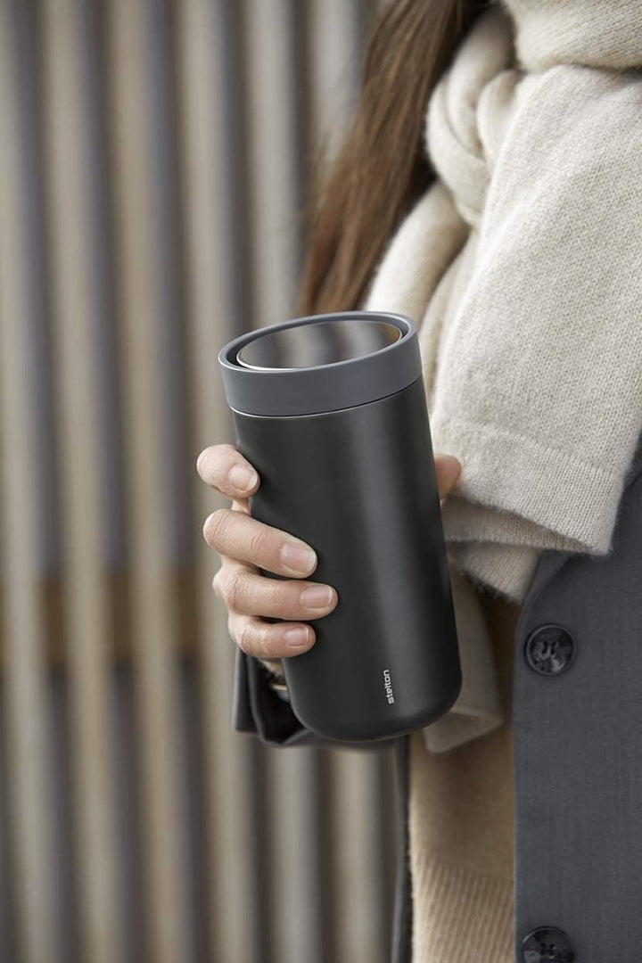 Stelton To-Go Click - Thermobecher, doppelwandige Isolierflasche - Rostfreier, auslaufsicherer Kaffe