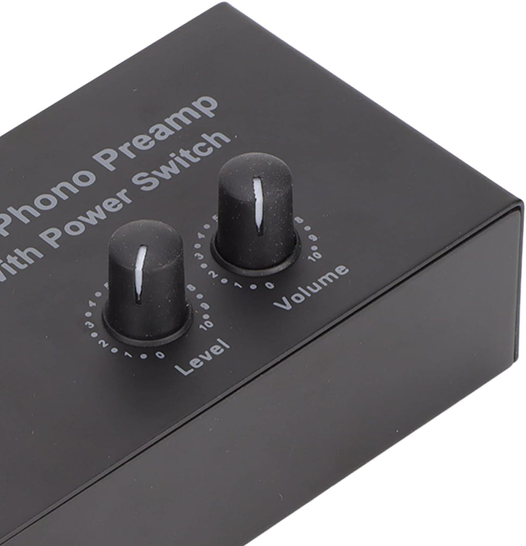 Phono-Vorverstärker für Plattenspieler-Vorverstärker, Phonographen-Vorverstärker mit DC 12V-Adapter,