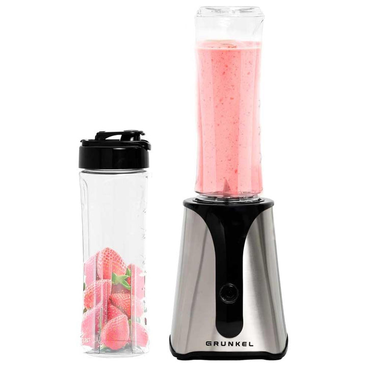 GRUNKEL BAT-350 SMOOTH SS tragbarer Standmixer, 350 W, mit Edelstahlklingen, Fassungsvermögen 600 ml