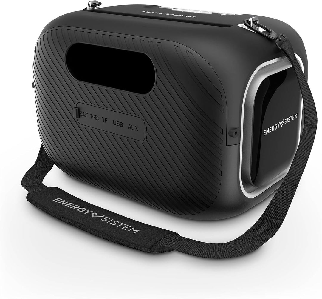Energy Sistem Karaoke Star Party Karaoke Lautsprecher Bluetooth 5.4 50W mit 2 Mikrofonen LED Lichter