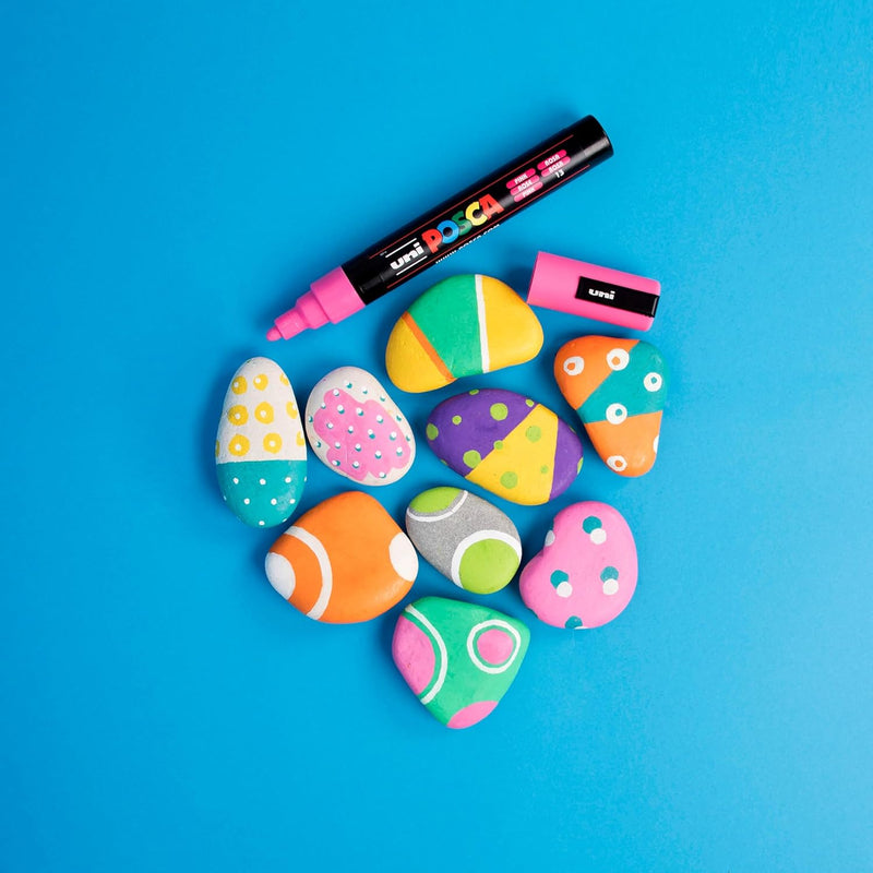uni-ball 186808 - POSCA Marker Koffer mit 60 Acrylstifte, für viele Oberflächen geeignet, verschiede