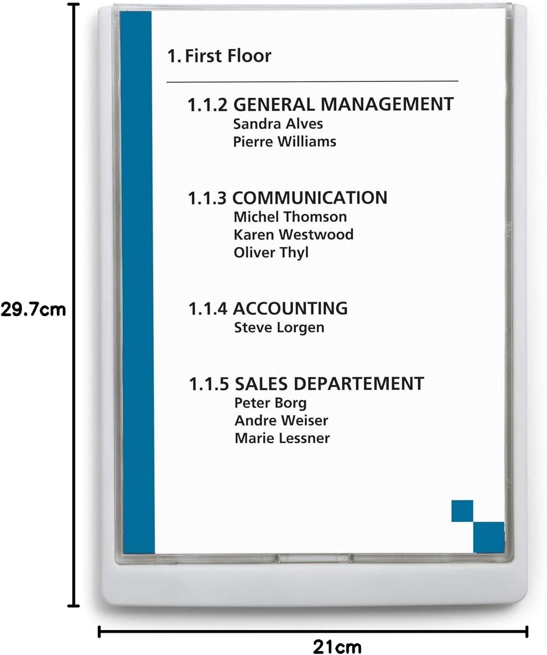 Durable Türschild Click Sign A4, zum Ankleben oder Anschrauben, weiss, 486702 210 x 297mm (B x H) we