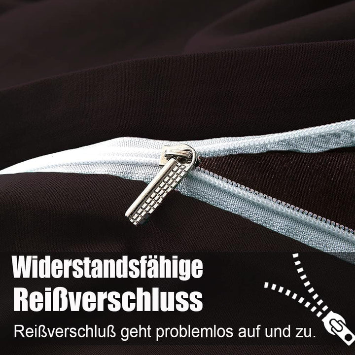 Kissenbezug 80x80 2er Set - Kopfkissenbezug 80 x 80 Braun 100% Mikrofaser bügelfrei &amp; knitterfrei mi