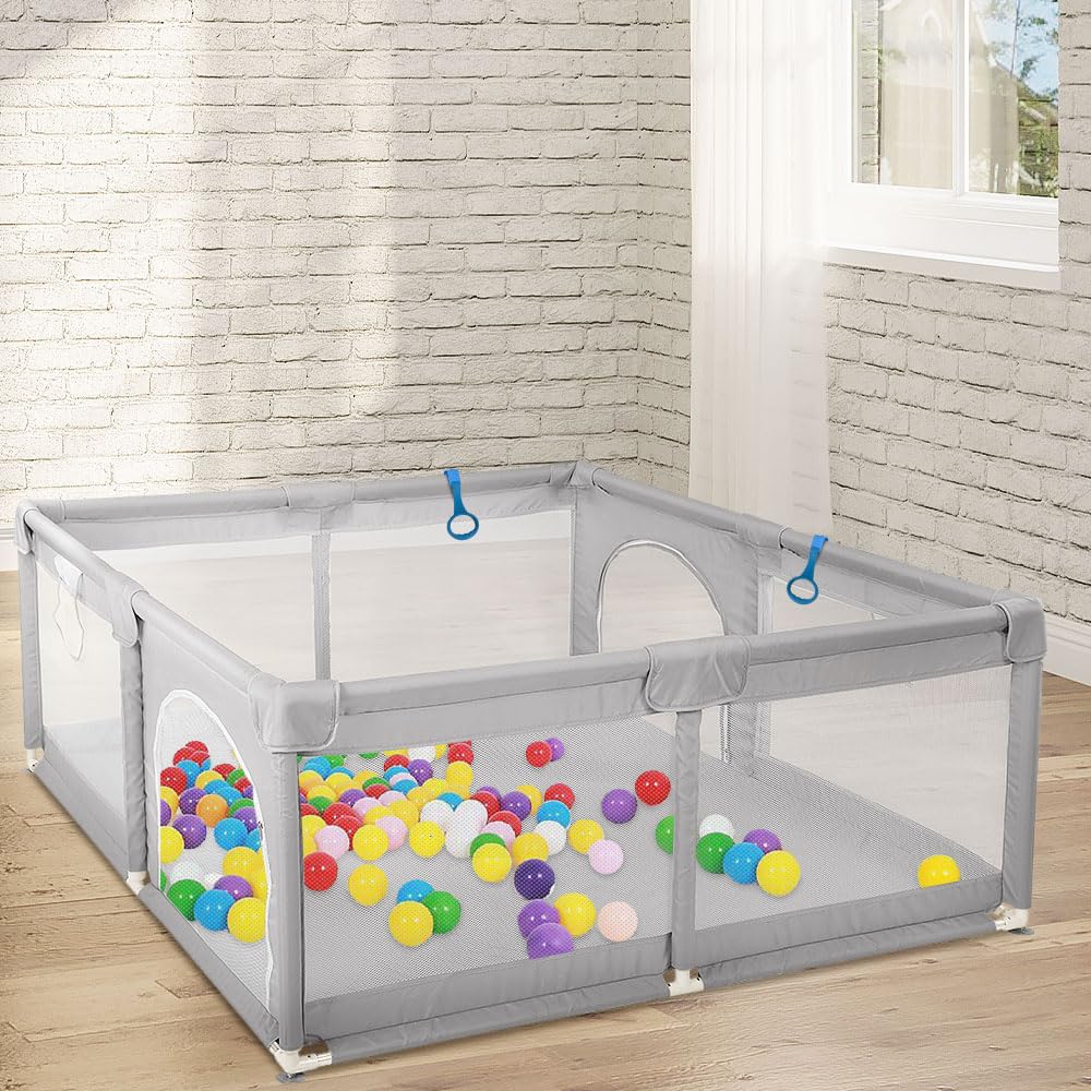 homewell Laufgitter Baby 150 * 150cm, Laufstall Baby, 210T dickes Oxford-Gewebe, Playpen, Kinderlauf