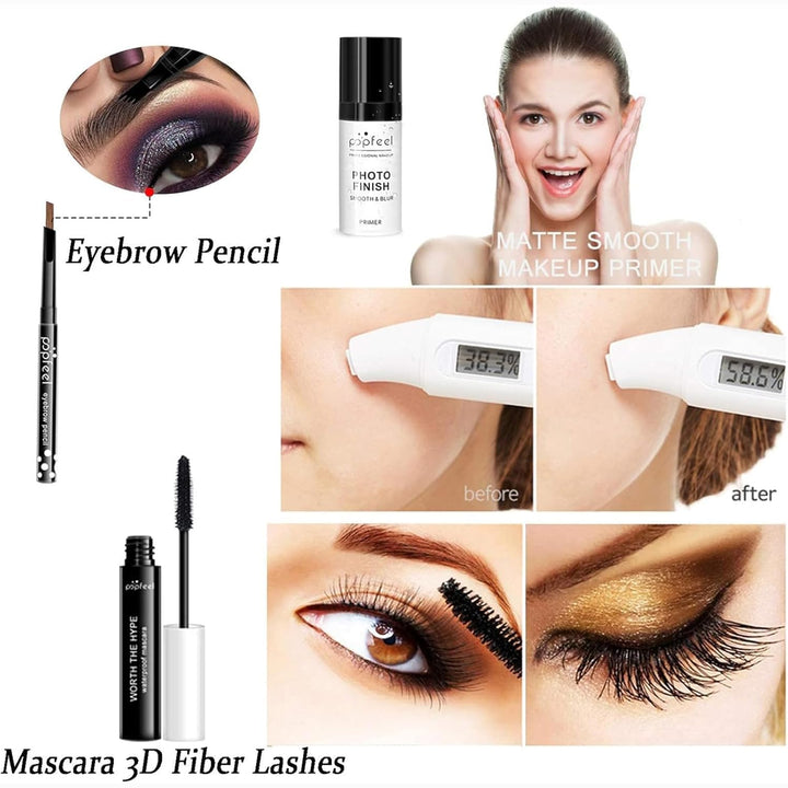 BrilliantDay 27 Stück Mehrzweck Make-up-Set All-in-One Make-up-Geschenkset Kosmetik-Palette Starter