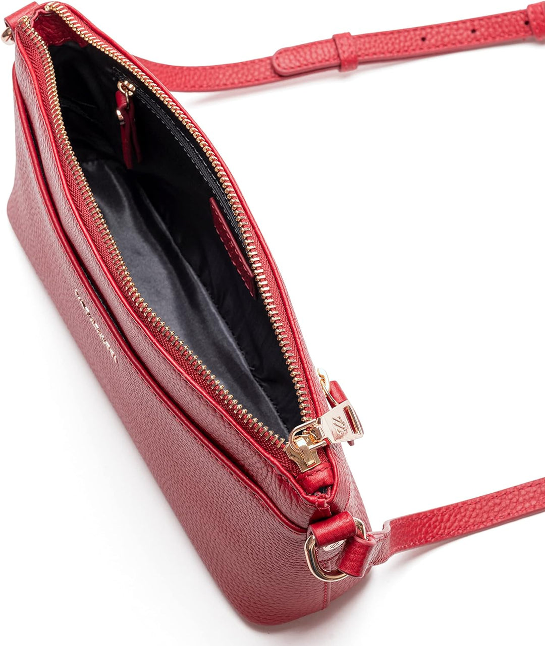 Lazarotti Bologna Leder Umhängetasche Damen | verstellbarer Schultergurt | mittelgrosse Crossbody Ba