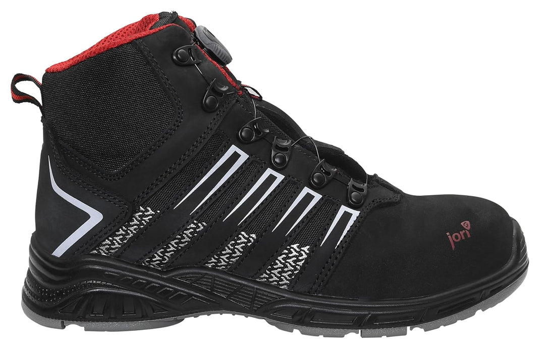 JORI Sicherheitsschuhe JO TWIST BOA Mid S1P, Herren, Sneaker, sportlich, Schwarz, Kunststoffkappe -