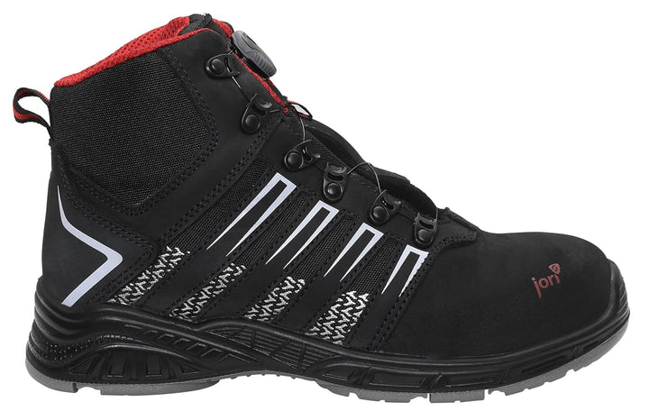 JORI Sicherheitsschuhe JO TWIST BOA Mid S1P, Herren, Sneaker, sportlich, Schwarz, Kunststoffkappe -