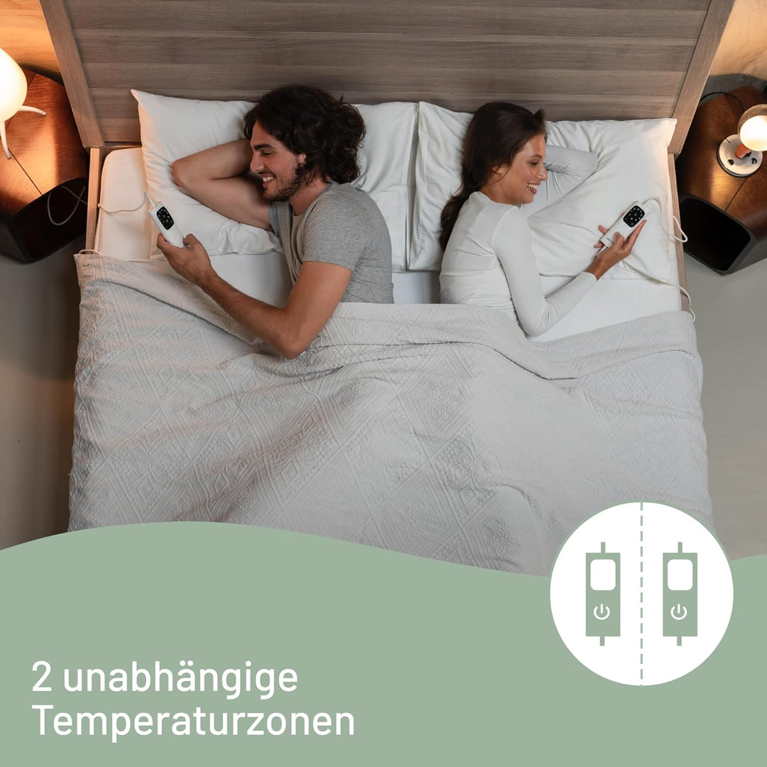 Imetec Adapto Recreo | Wärmeunterbett 150 x 160 cm, Schnellheizung, Konstante und individuelle Tempe