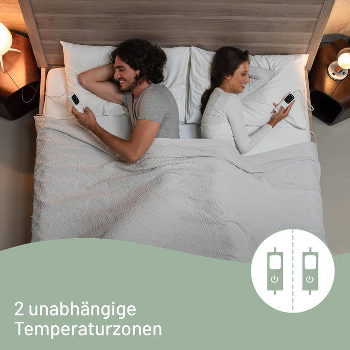 Imetec Adapto Recreo | Wärmeunterbett 150 x 160 cm, Schnellheizung, Konstante und individuelle Tempe