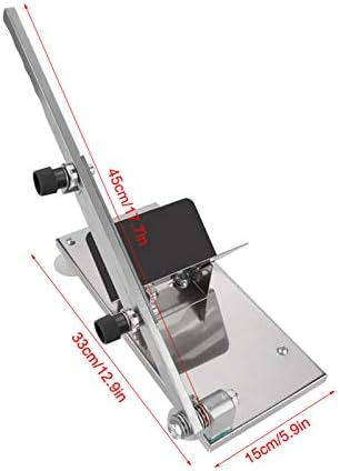 Rostfreie Meat Slicer Einstellbar, Manuelle Rindfleischschneidemaschine Roll Fleisch Gemüseschneider