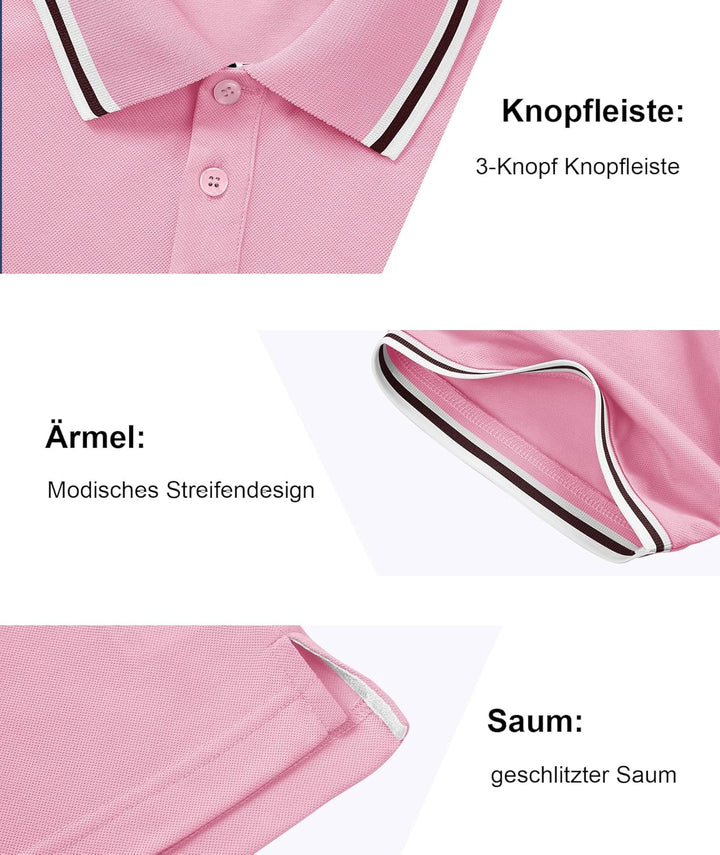 SPEEDRUN Polo Shirt Tshirt Herren Kurzarm Polohemd für Herren mit Brusttasche Slim Fit Sommer Schnel